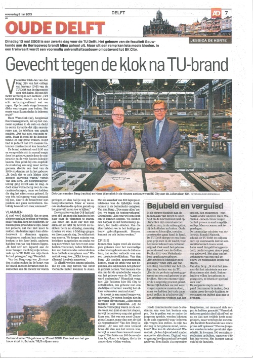 Interview with (TU Delft president) Dirk Jan van den Berg and professor Hans Wamelink, who both had leading roles in the making of BK city.